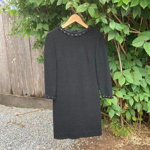 Vintage beaded wool dress